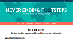 Desktop Screenshot of neverendingfootsteps.com